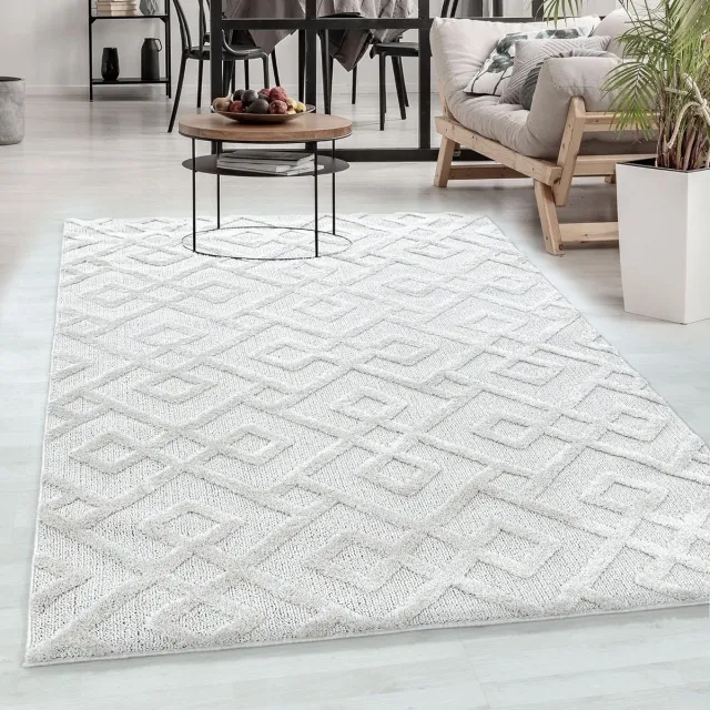 flycarpets Sofia Vloerkleed Modern - Crème - Laagpolig Tapijt Woonkamer - 240x340 cm