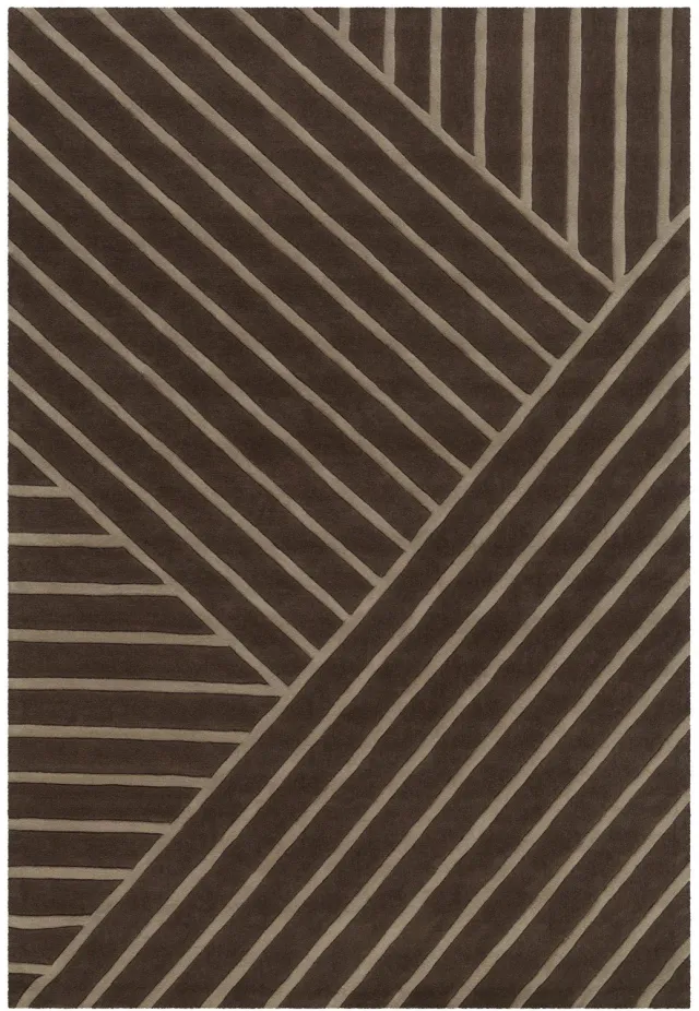 Dutch XXL Hoogpolig Vloerkleed | Tapijt | Cool | Geometrisch | Bruin