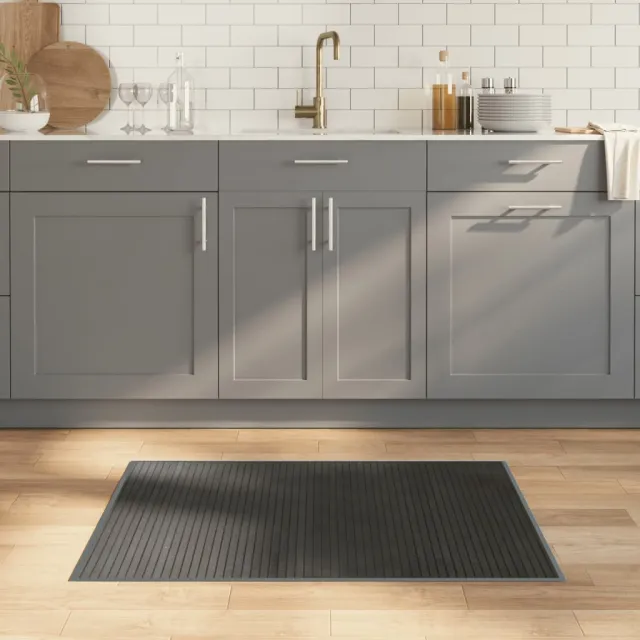 vidaXL Vloerkleed rechthoekig 70x100 cm bamboe grijs