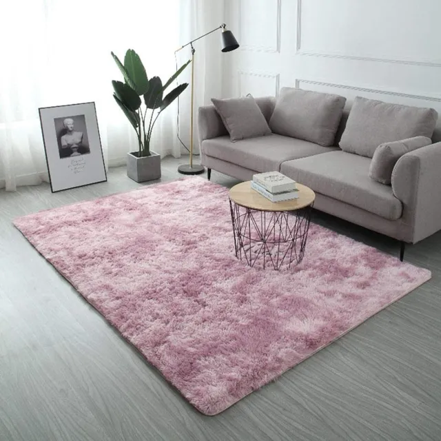 Famanu Zachte pluizige tapijten, imitatiebont vloertapijt, extra zacht en comfortabel tapijt, antislip indoor pluizig dik tapijt voor woonkamer, slaapkamer (roze, 80 x 160 cm)
