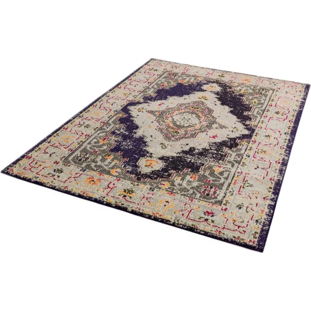 easy living colores-col-14 Vloerkleed - 160x230 cm - Rechthoekig - Laagpolig, Vintage Tapijt - Oosters, Retro - Meerkleurig