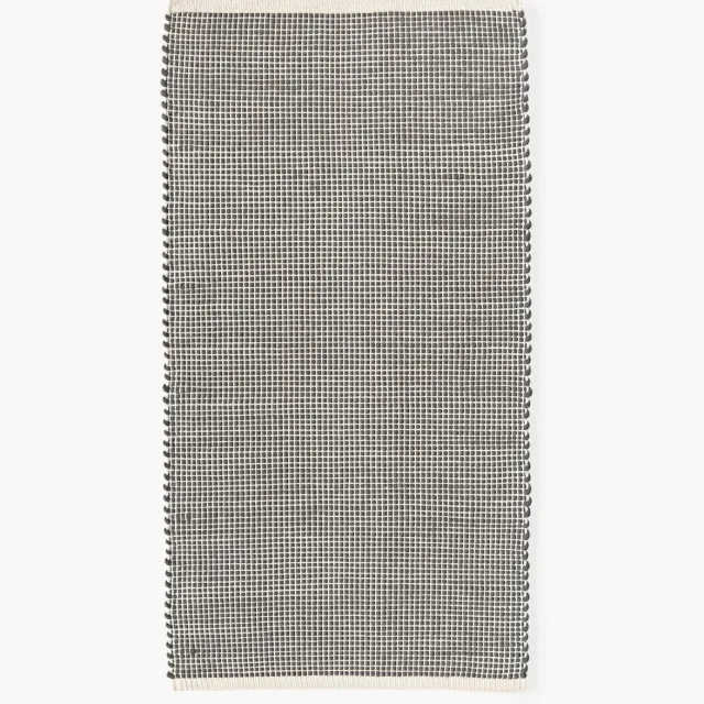 Westwing Collection Handgeweven wollen vloerkleed Amaro Grijs