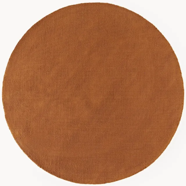 Westwing Collection Rond katoenen vloerkleed Lora, handgeweven Terracotta