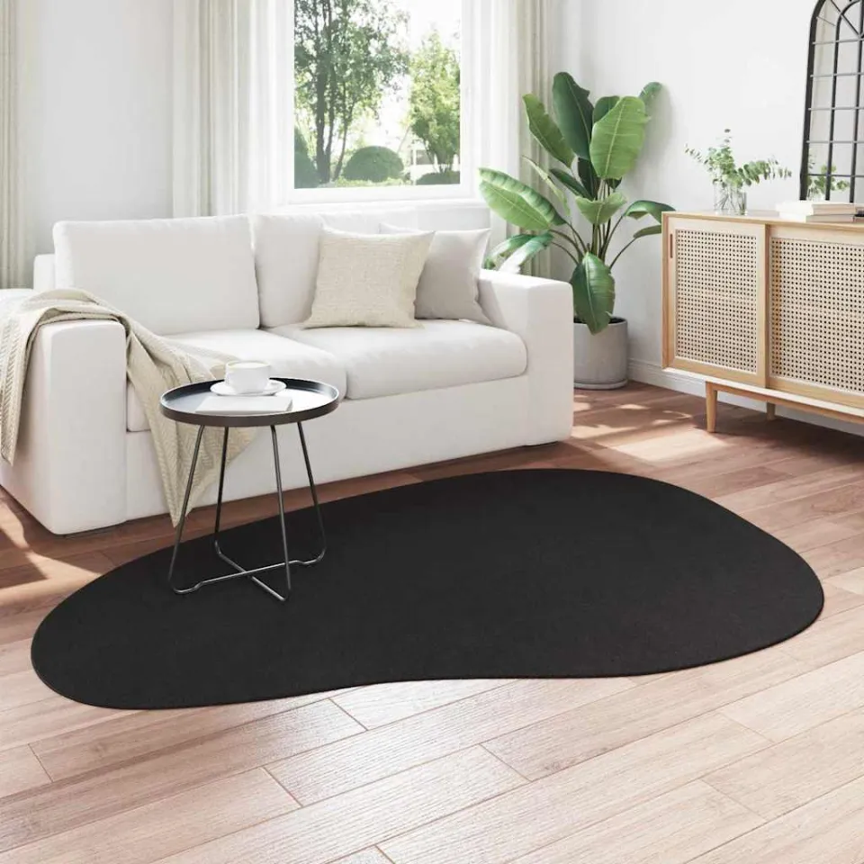vidaXL Tapijt HUARTE Zwart 140 x 200 cm Polyester, foto 2