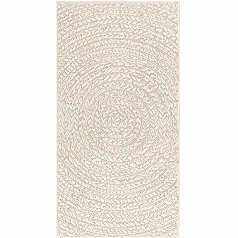 vidaXL Vloerkleed ZIZUR room binnen en buiten 60x110 cm jute look crème, foto 2