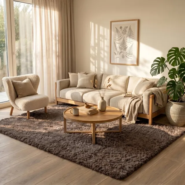 NATURL. Shaggy vloerkleed - Blaze Taupe - 120x170cm