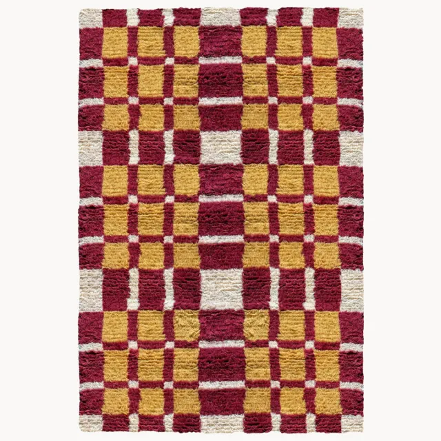 Layered Handgeweven wollen hoogpolig vloerkleed Evelina Kroon Shaggy Kleurrijk