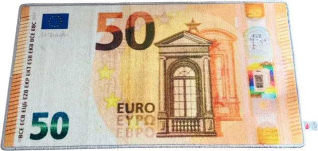 1stoelinga 50 Edition - 50 Euro Vloerkleed - Limited Edition - Inclusief Echtheidscertificaat - 64 x 120 cm Oranje