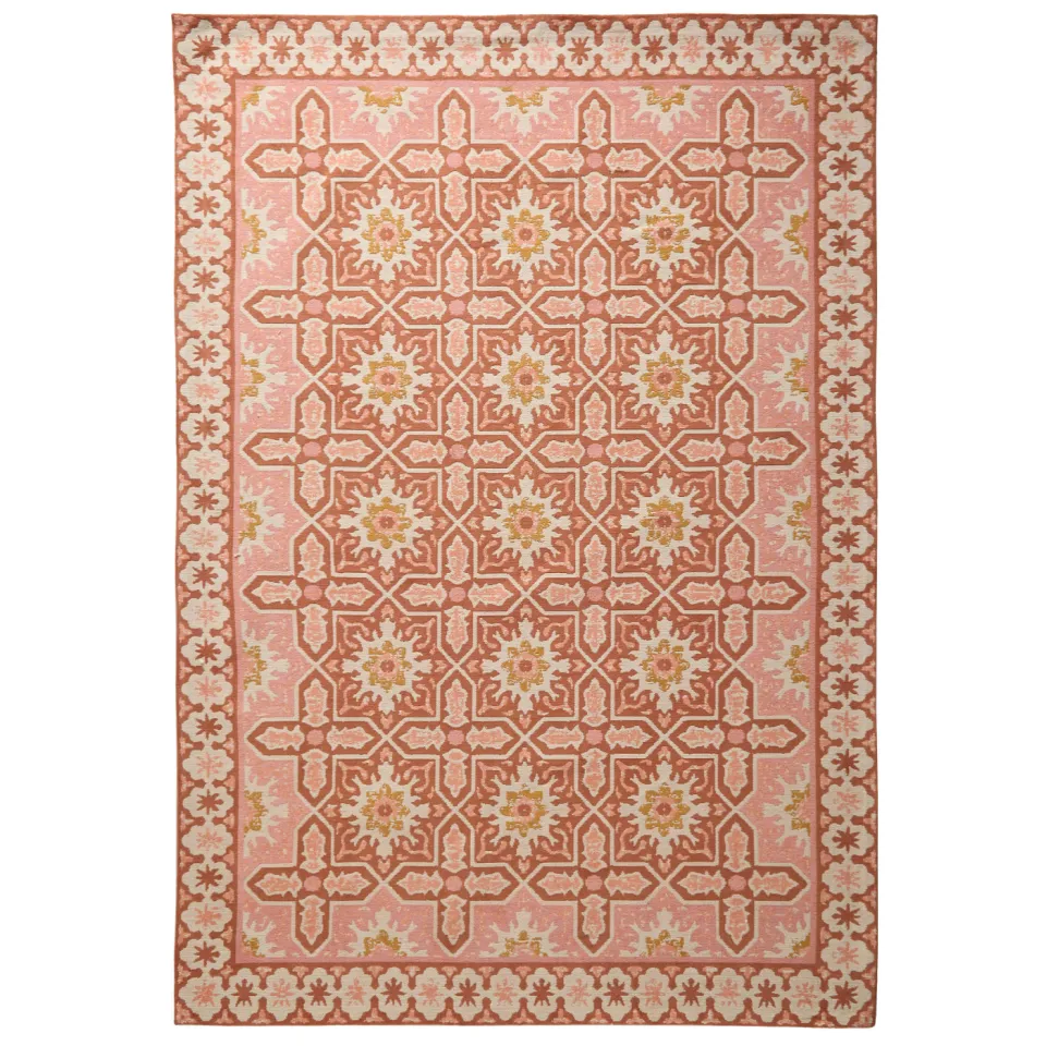 NOUS Living Rosalia vloerkleed roze terra roze/terra/beige/oker