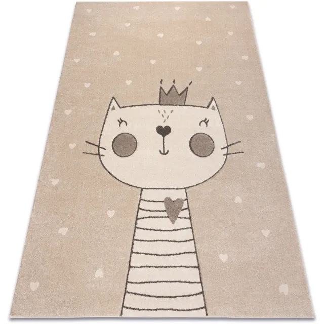 RUGSX Kleden Rugsx KIDDO tapijt 6106 crème katje, kroon voor 240x330 cm Beige
