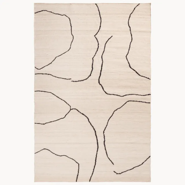 Ferm Living Handgeweven juten vloerkleed Gesso Wit