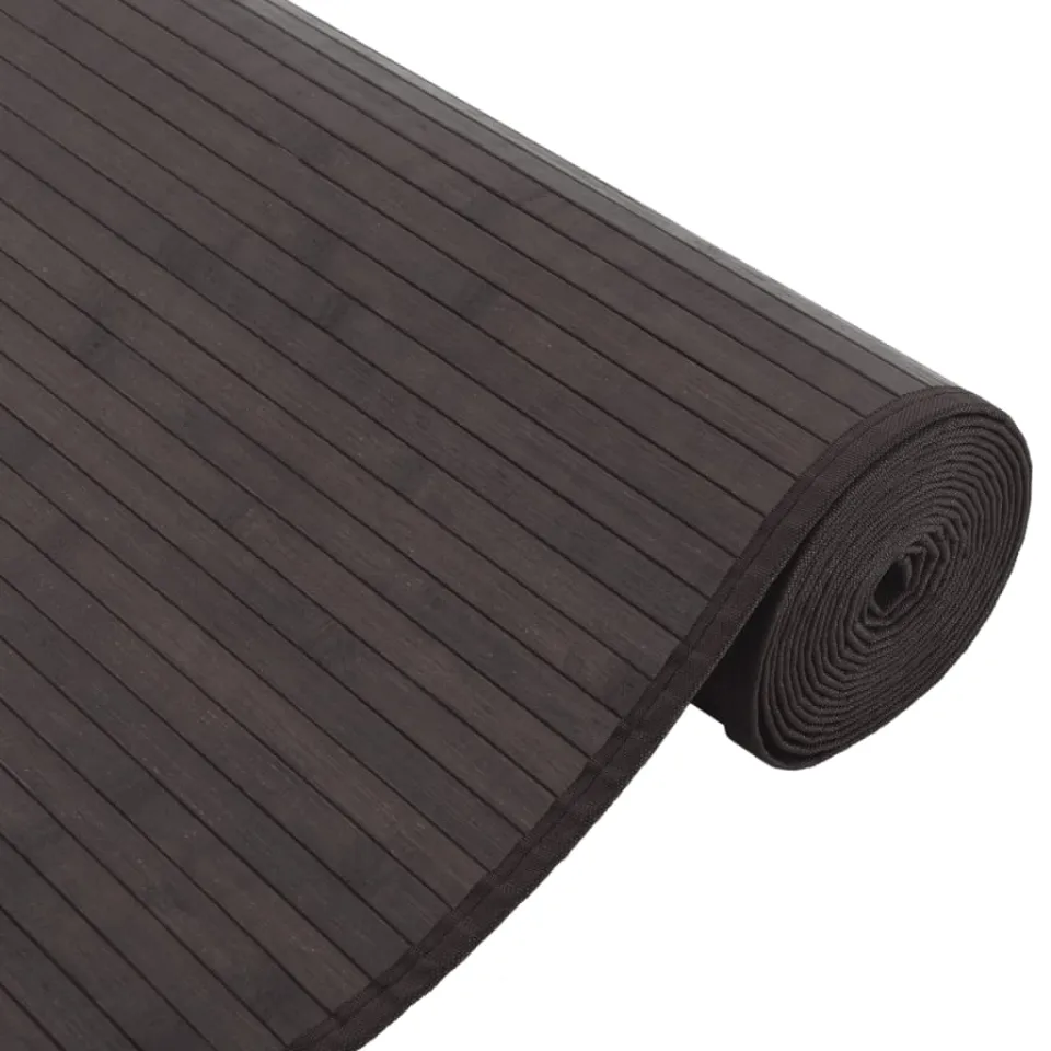 vidaXL Vloerkleed rechthoekig 80x300 cm bamboe donkerbruin