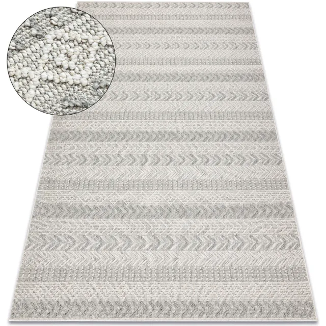 RUGSX Kleden Rugsx Tapijt JERSEY 19243 grijs - Chevron, structureel, 120x170 cm