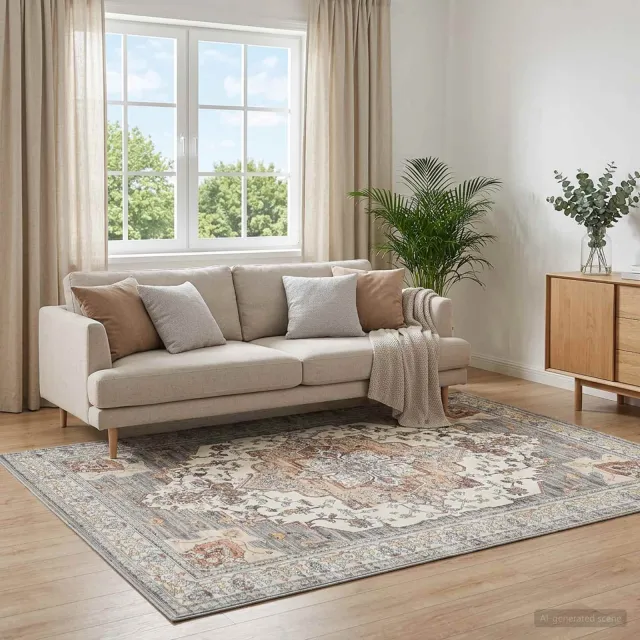 vidaXL Vloerkleed ORIZ Bruin 80 x 150 cm 100% polyester, foto 2