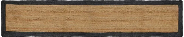 vidaXL Gebied - Tapijt - Donkergrijs - en - natuurlijk - 60 - x - 400 - cm - Jute Donkergrijs en Natuurlijk