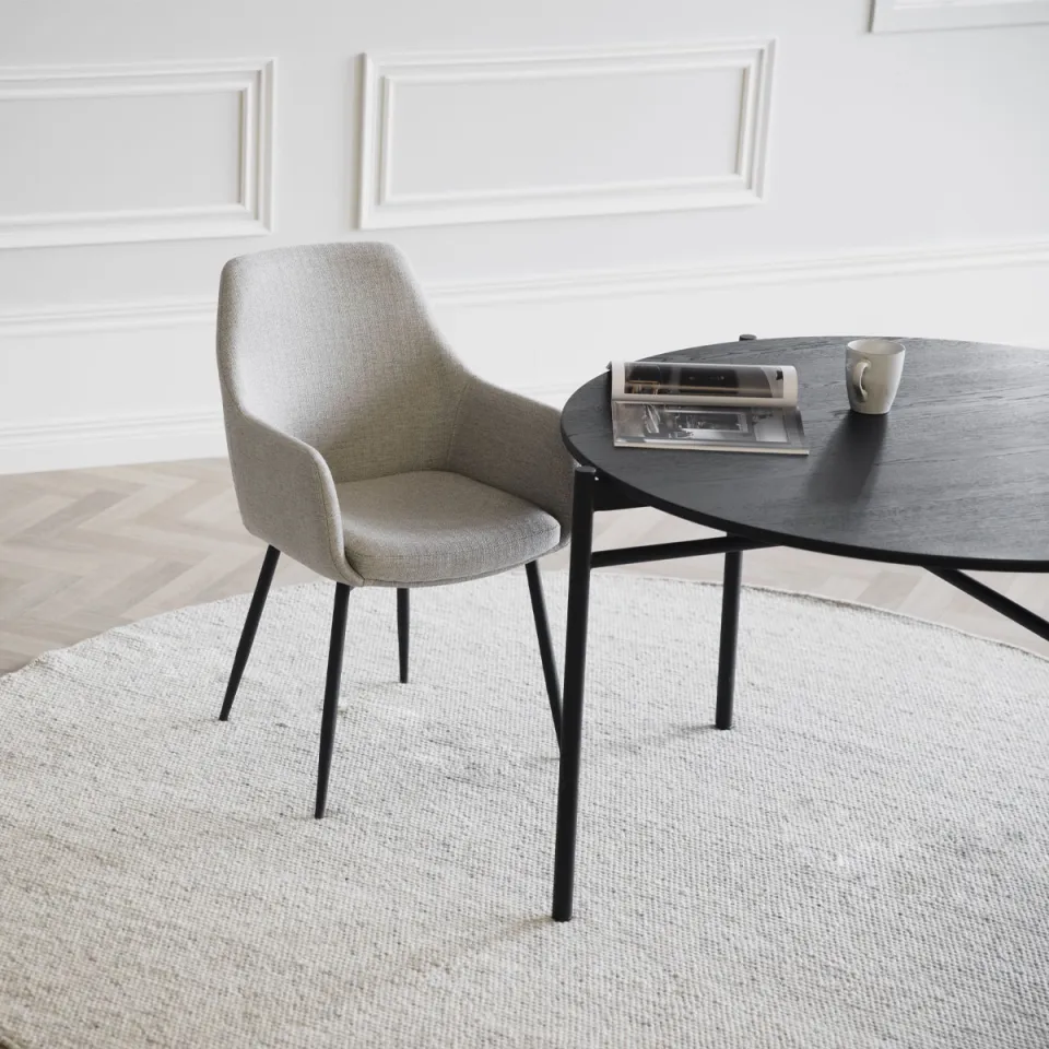 Rowico Home Auckland rond vloerkleed lichtgrijs - Ø 250 cm grijs, foto 3
