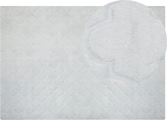 Beliani GHARO - Shaggy vloerkleed - Lichtgrijs - Polyester