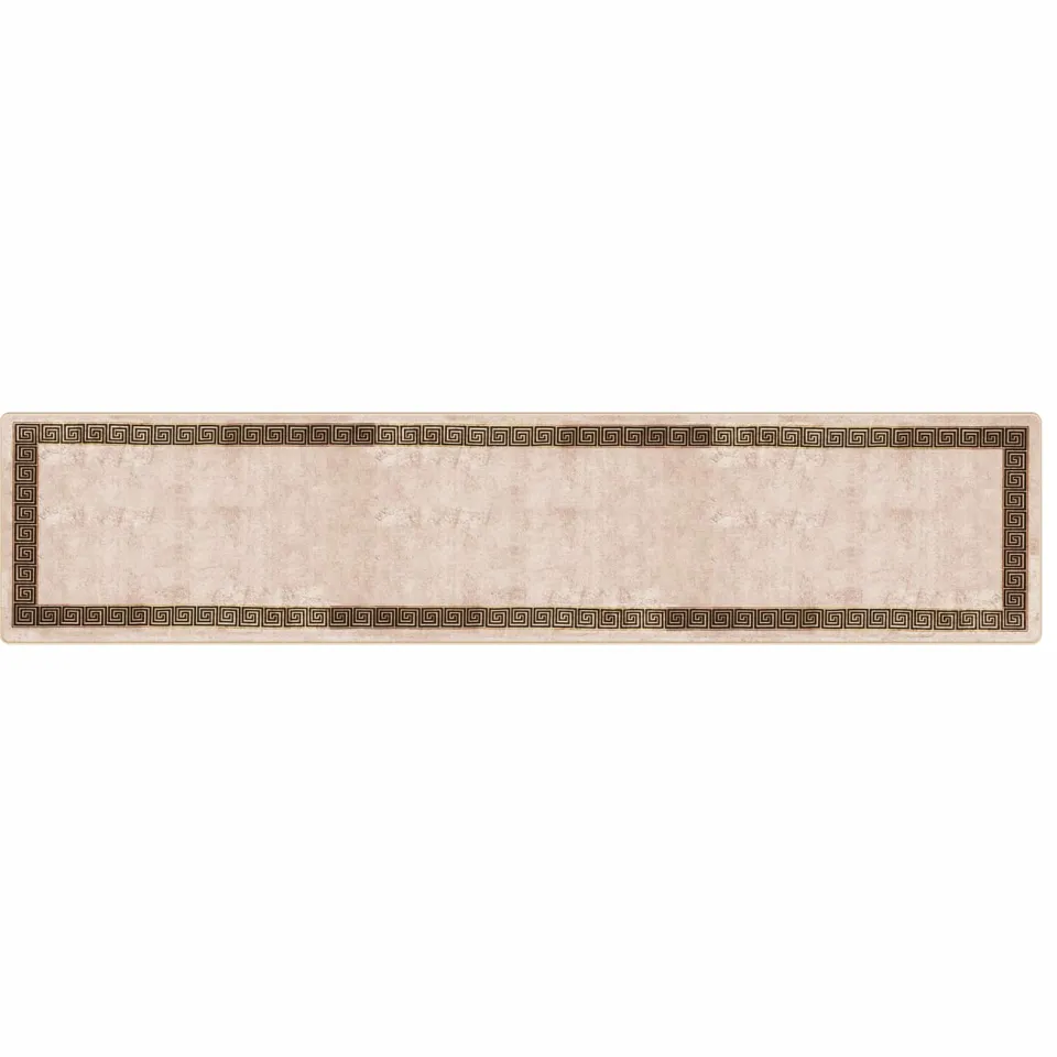vidaXL Vloerkleedloper MARSA Beige en zwart 100 x 450 cm