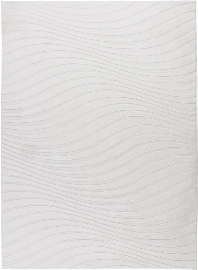 Padiro design laagpolig vloerkleed - crème / offwhite - modern abstract ontwerp - voor vloerverwarming - van polyester en katoen beige