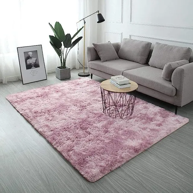 Pauwer zachte pluizige tapijten, imitatiebont vloertapijt, extra zacht en comfortabel tapijt, antislip indoor pluizig dik tapijt voor woonkamer, slaapkamer (roze, 80 x 160 cm) rose
