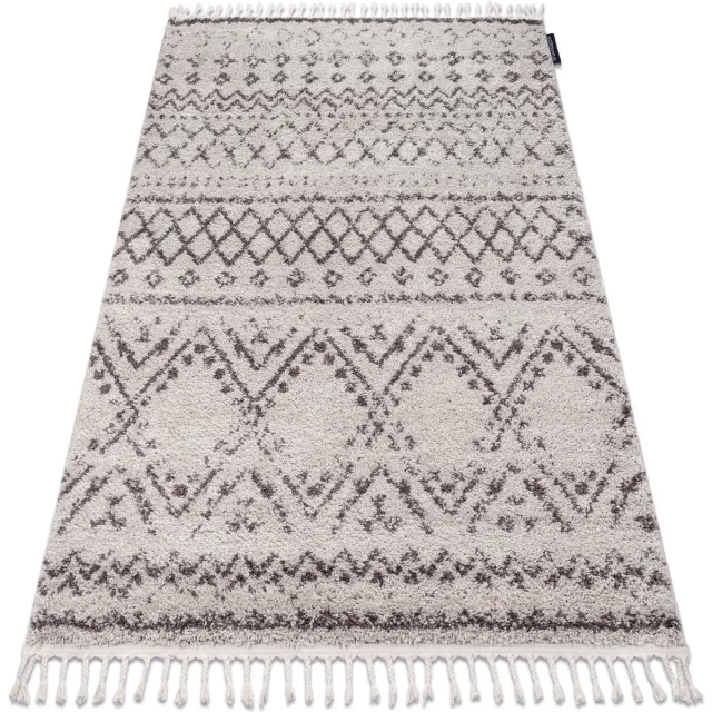 RUGSX Kleden Rugsx Tapijt BERBER RABAT G0526 crème / bruinrand 140x190 cm Beige