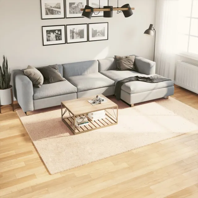 vidaXL Vloerkleed HUARTE laagpolig zacht wasbaar 200x280 cm beige, foto 2