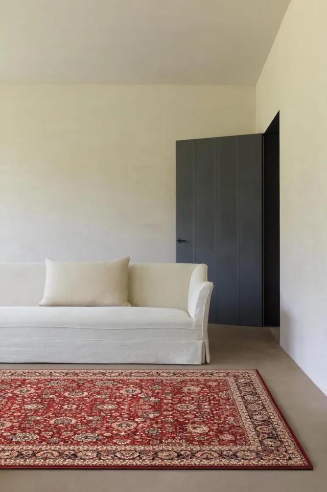 OSTA Kashqai – Vloerkleed – Tapijt – geweven – wol – eco – duurzaam - modern - landelijk - Rood Beige Figuur
