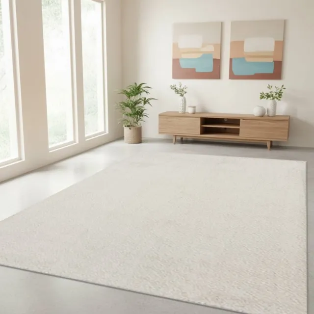 TapisTrend Designer tapijt Crème 200x290 cm Modern, crèmekleurig, dik vloerkleed voor de woonkamer, slaapkamer en eetkamer Beige