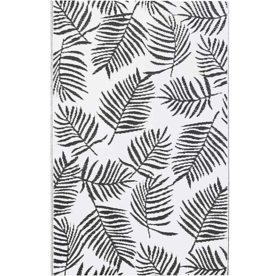 vidaXL Buitenkleed ARAKIL 190x290 cm PP wit en zwart, foto 3