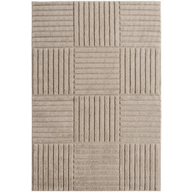 Dutch XXL Japandi Vloerkleed | Tapijt | Art | Blokken | Beige | 160x230 cm
