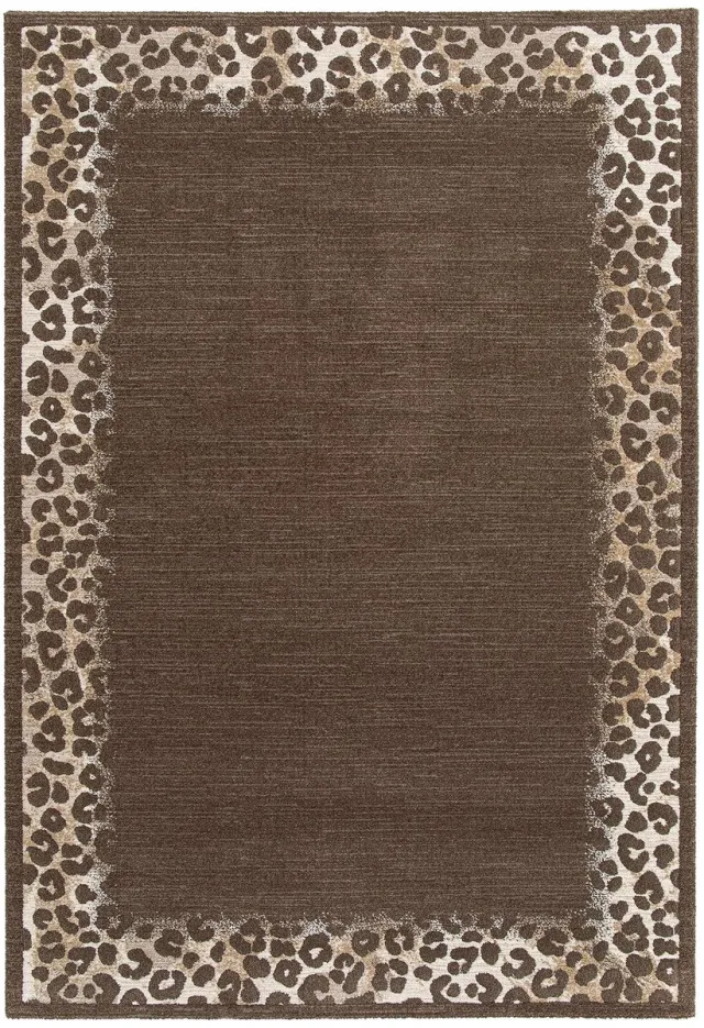 AFK Living Zacht tapijt met luipaardprint WILD kastanje