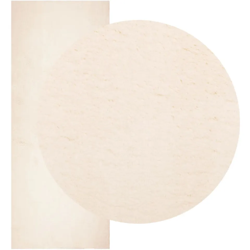 vidaXL Vloerkleed HUARTE laagpolig zacht wasbaar 80x200 cm beige, foto 2