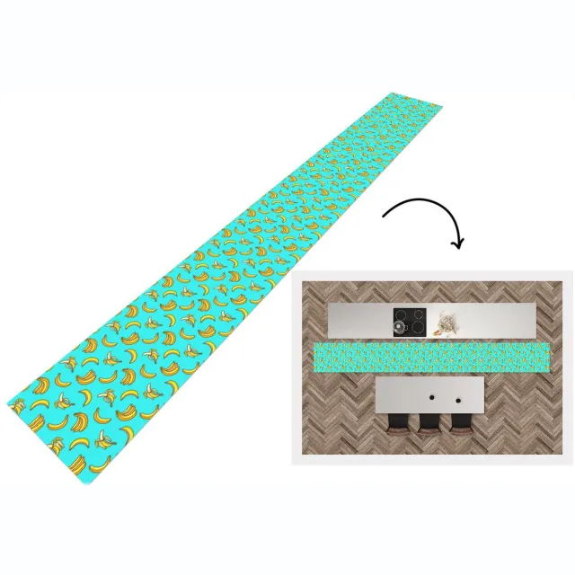 KitchenYeah Keukenloper - Keukenmat - Design - Banaan - Fruit - Patroon - Keuken vloerkleed multicolor, foto 3