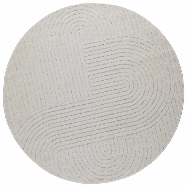vidaXL Binnen- en buitentapijt PALMERAS Crème Ø 200 CM Polyester