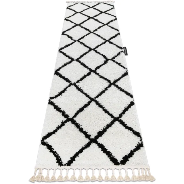 RUGSX Kleden Rugsx Tapijt, Vloerbekleding BERBER CROSS wit - voor 80x200 cm