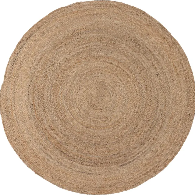 WOOOD Ross Vloerkleed - Jute - Naturel - 1x150x150