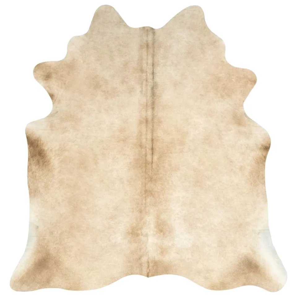 vidaXL Vloerkleed 150x170 cm echte runderhuid beige, foto 4