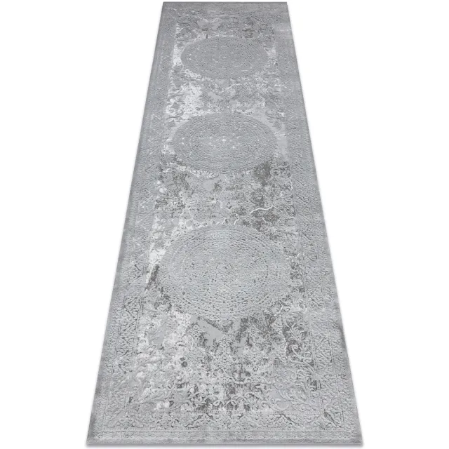 RUGSX Kleden Rugsx Tapijt, stoep ACRYL VALS 2328 Versleten, ornament 80x300 cm Grijs