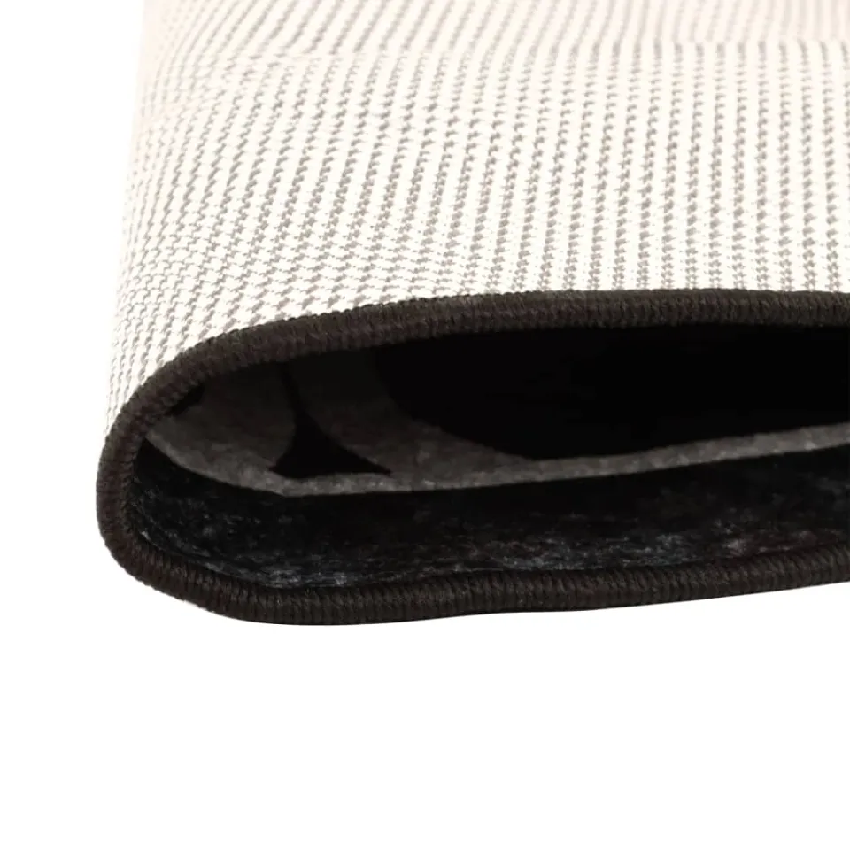 vidaXL Vloerkleed wasbaar Ø 120 cm zwart en wit, foto 2