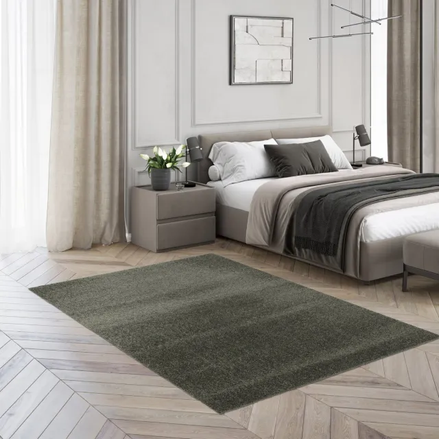 Sunday rugs Lush – Vloerkleed – 200x290cm – Groen – Laagpool – Slip Resistance – Woonkamer & Slaapkamer – Extra zacht – Wasbaar & droogkast 40°C – Versnijdbaar op maat