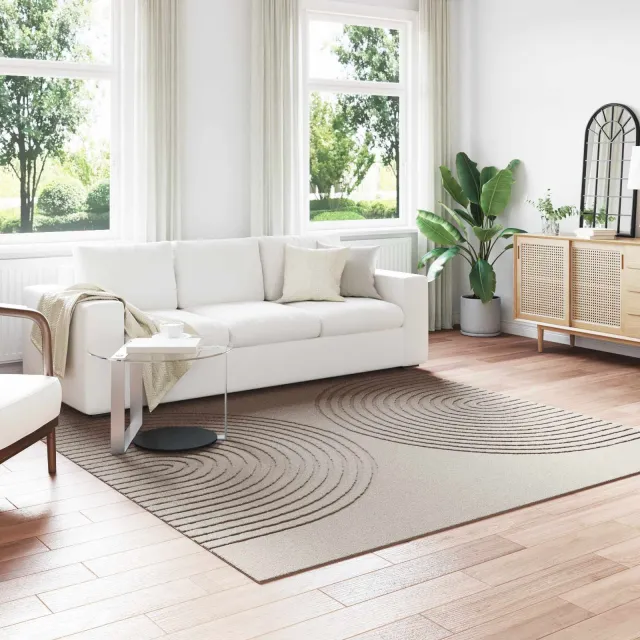 vidaXL Binnen kleed GALATI Beige 240 x 240 cm Polyester, foto 2
