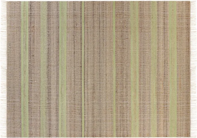 Beliani TALPUR - Vloerkleed - Beige/Lichtgroen - 160 x 230 cm - Jute