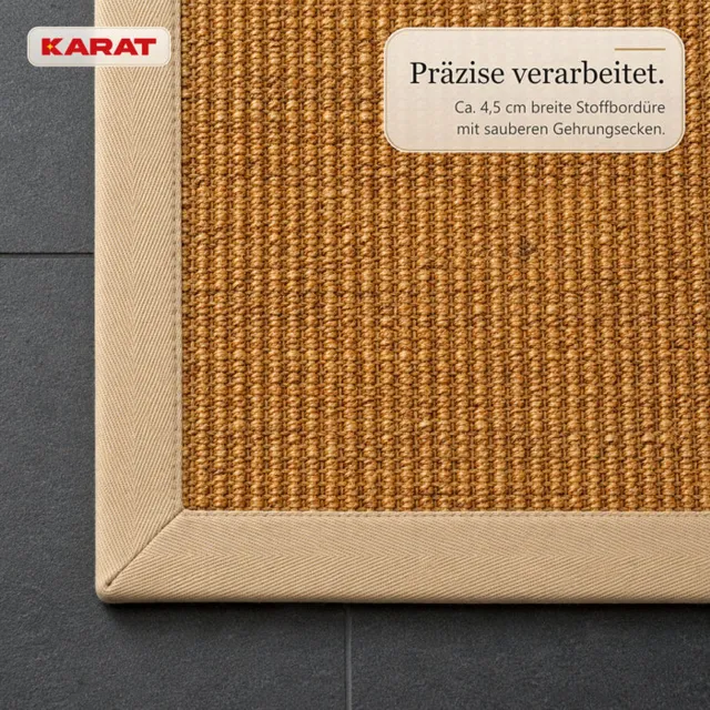 Floordirekt Sisal Vloerkleed Goa - 100% Sisal - Stoffen Rand - Kurk, foto 2