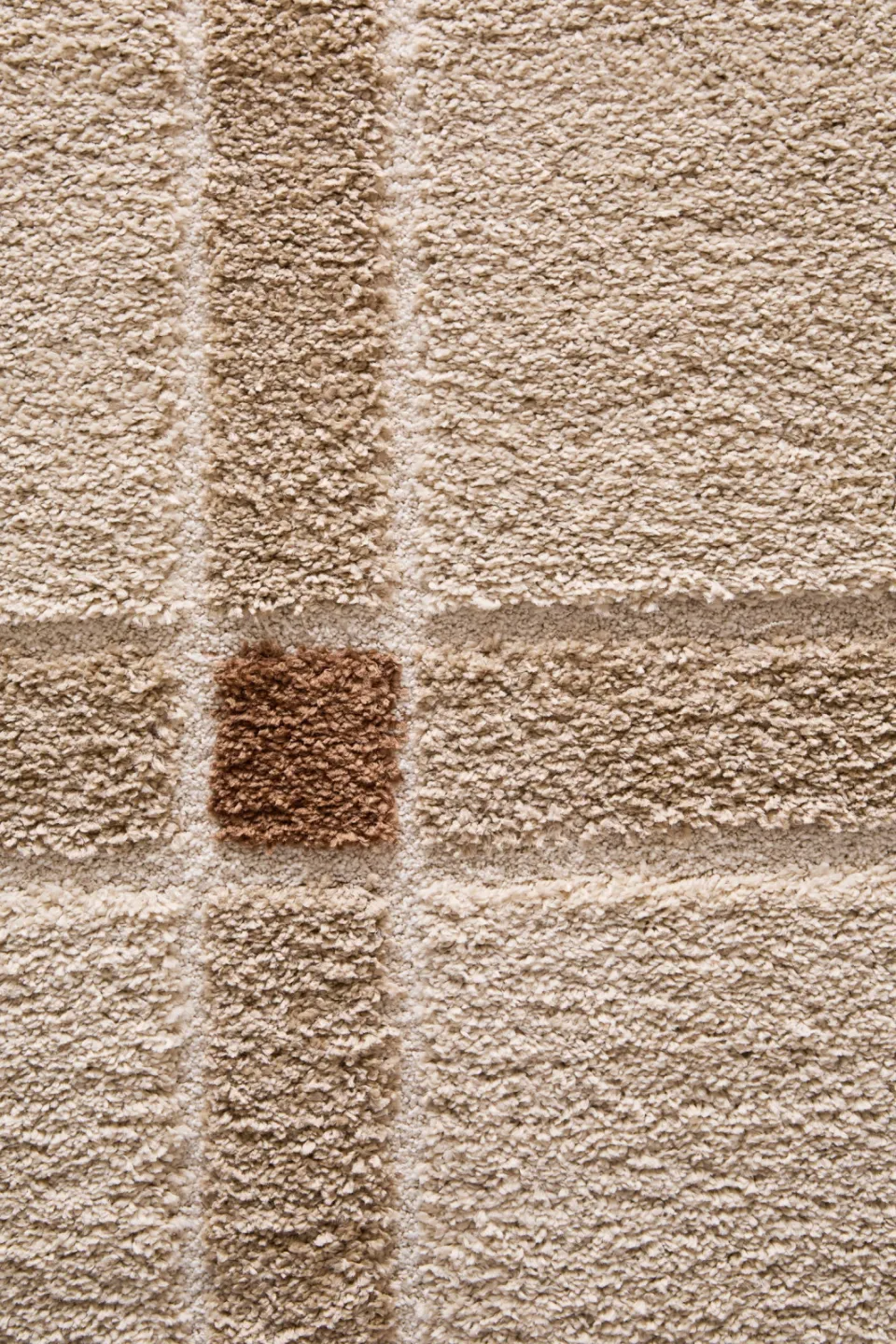 NOUS Living Embrace hoogpolig vloerkleed zand, foto 5