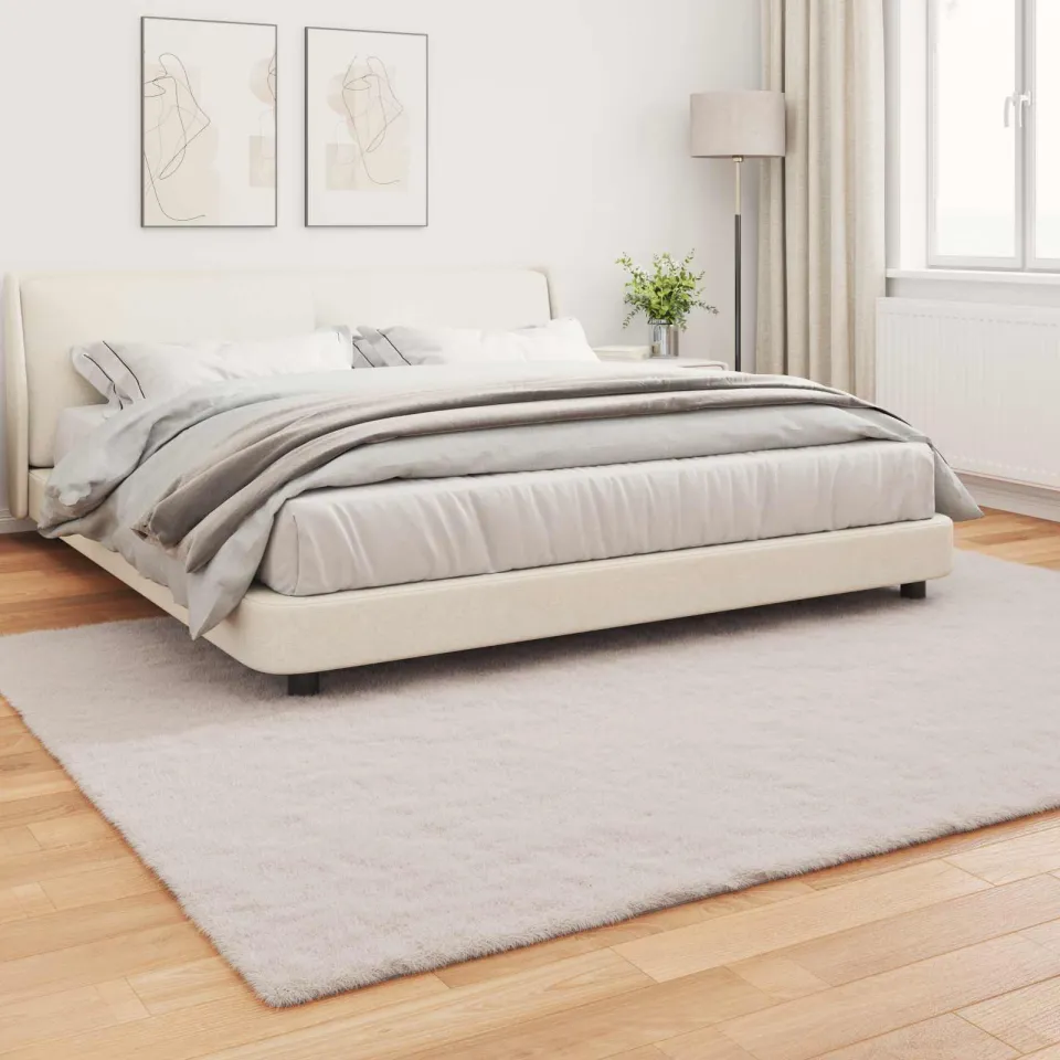 vidaXL Antislip vloerkleed van imitatie konijnenbont OLITE Beige, foto 3