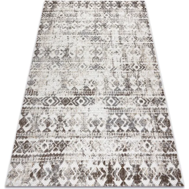 Kleden Rugsx Tapijt Structureel SOLE D3732 Azteeks, diamanten P beige