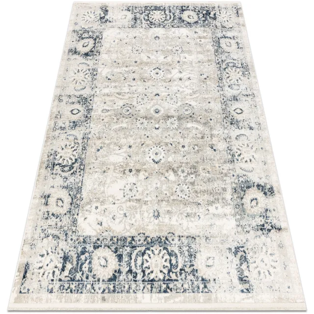 RUGSX Kleden Rugsx DISTIN 0843A wit / marineblauw / blauw 140x190 cm