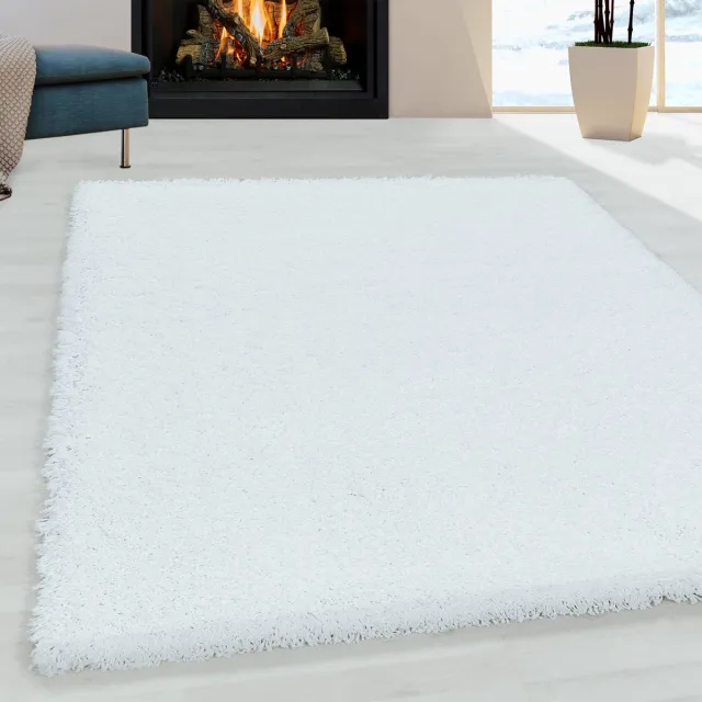 Muratap Monaco Soft Shaggy Hoogpolig Vloerkleed Wit, foto 3
