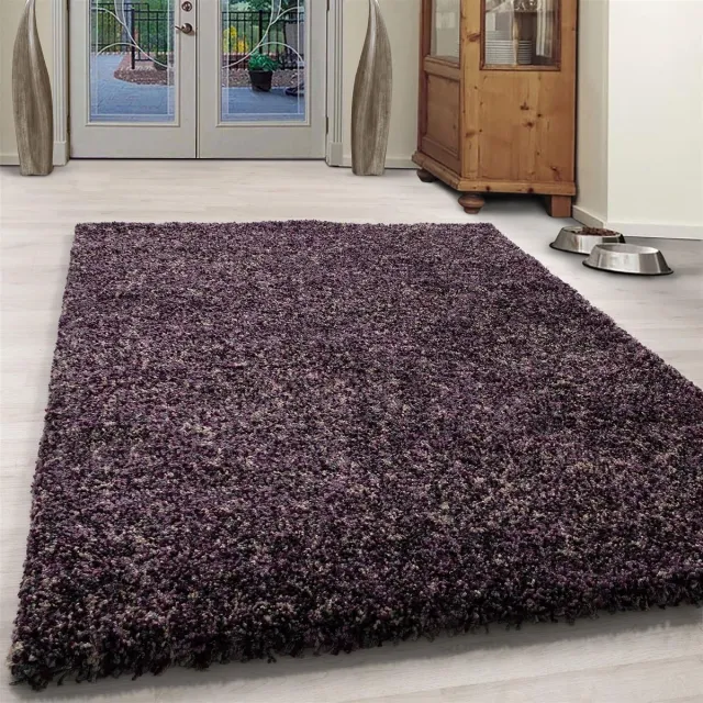 flycarpets Lorium Vloerkleed - Paars/Grijs - Hoogpolig