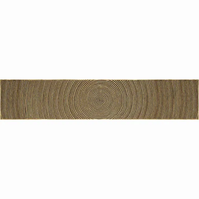vidaXL Gebied Tapijt Naturel en Zwart 60 x 400 cm Jute